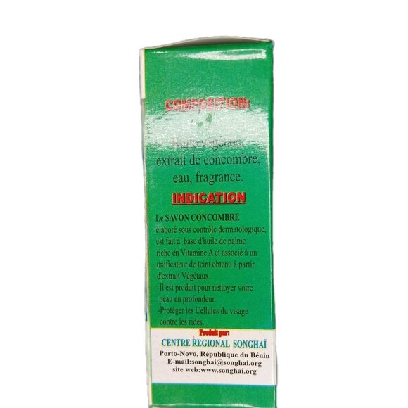 Songhai Natural Organic Cucumber Bar Soap 200g - Picture 2 of 4